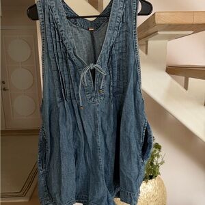 Free People Denim Romper